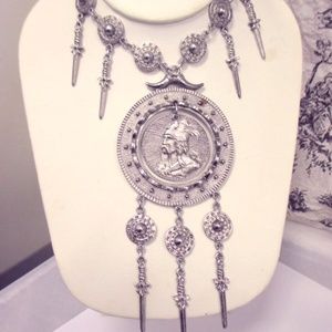 VERY RARE Vintage Trifari Viking Warrior Necklace